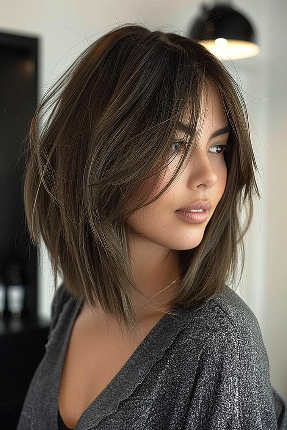 Angled lob with razor-textured ends