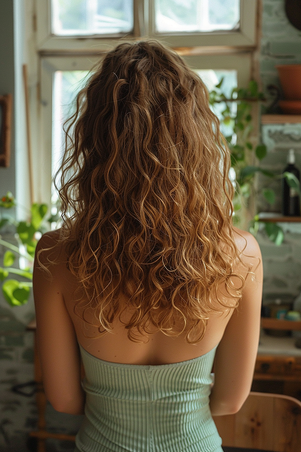 Beachy curly waves for a relaxed look