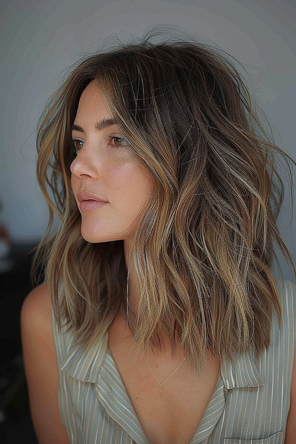 Beachy waves for medium hair