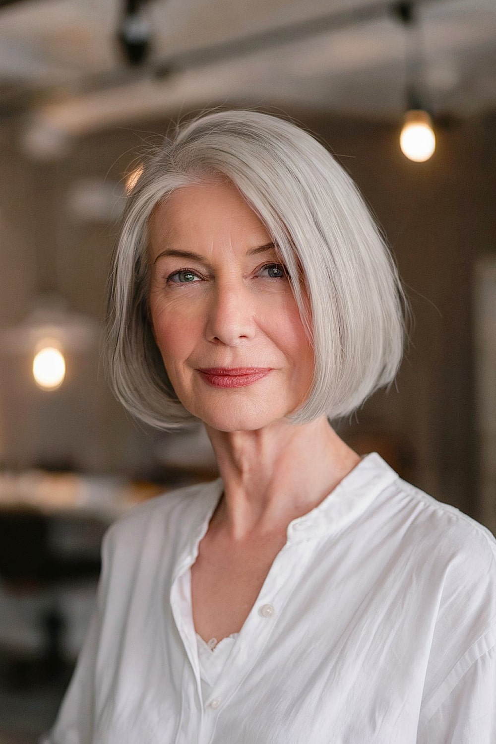 Bob hairstyle for older women