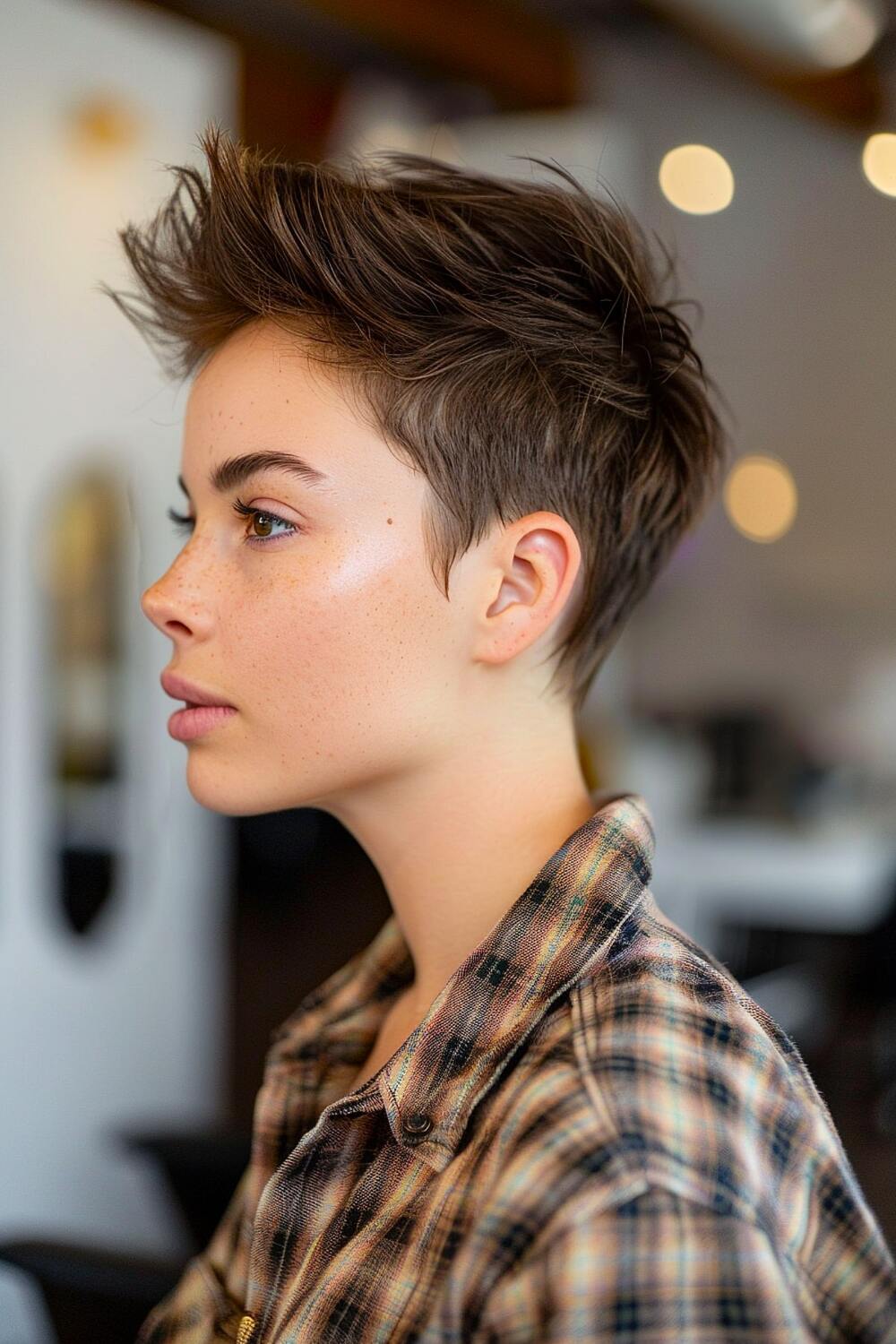 Bold short spiky pixie for thick hair