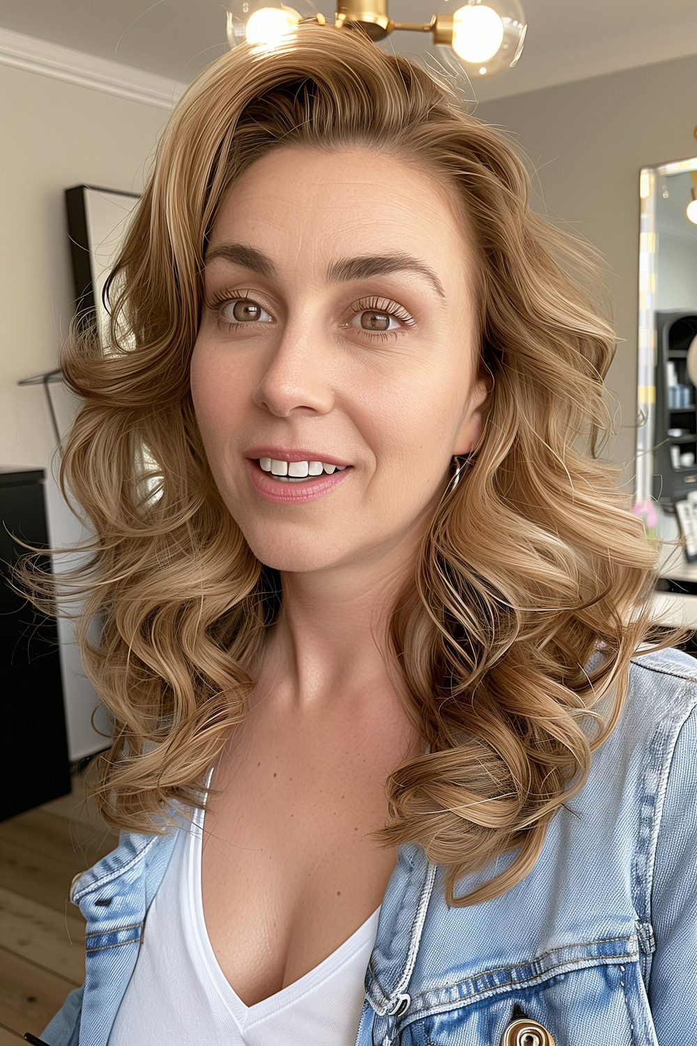 Bouncy curls with volumizing mousse