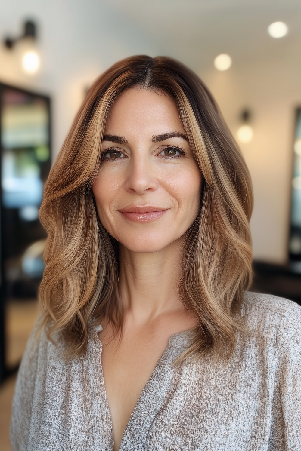 Bronde balayage for medium length hair