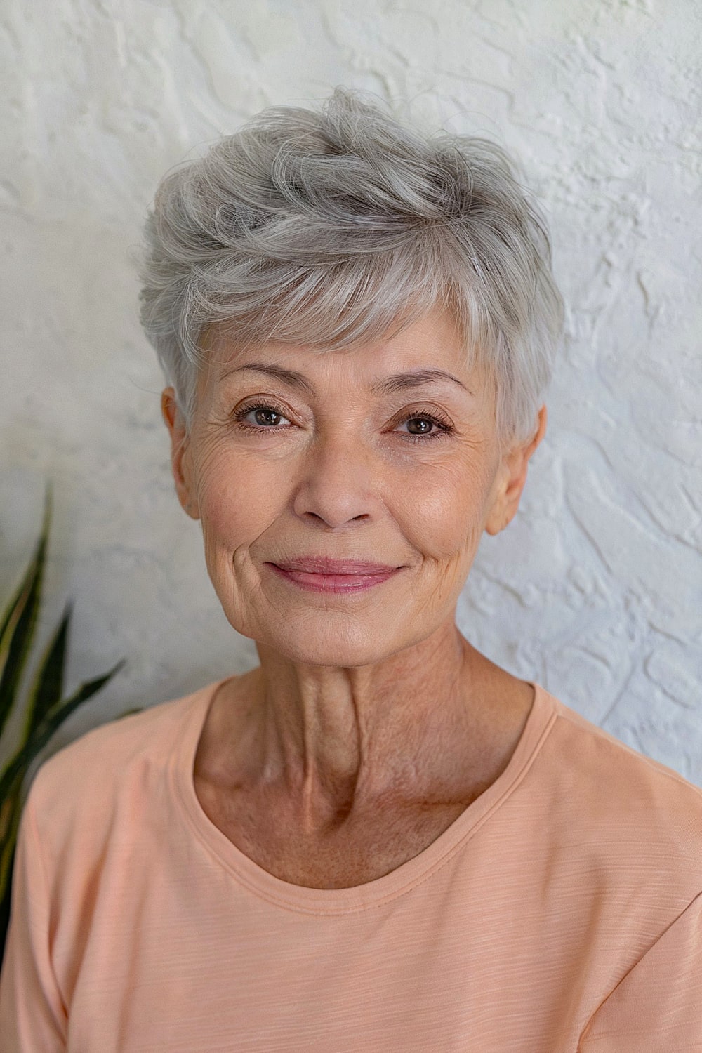 Casual Short Haircut for Women Over 70