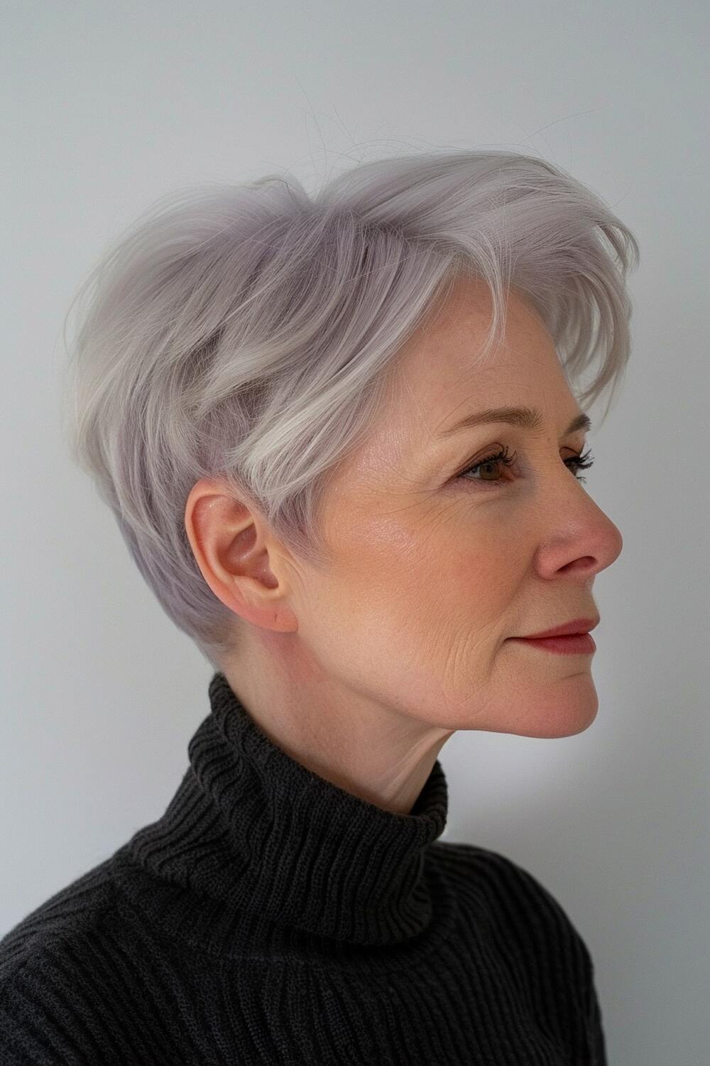 Chic short haircut for women over 50