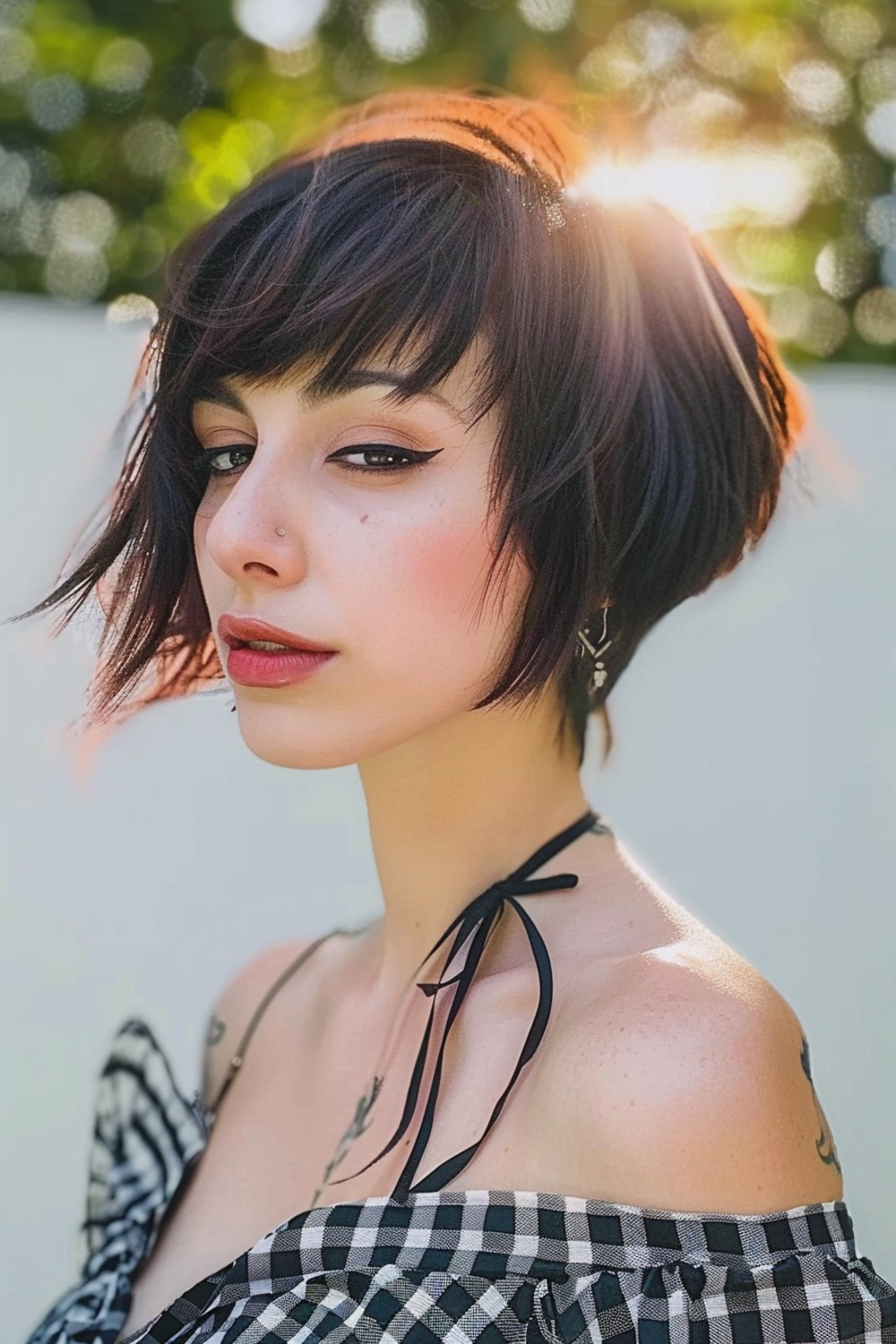 Chin-length pixie bob