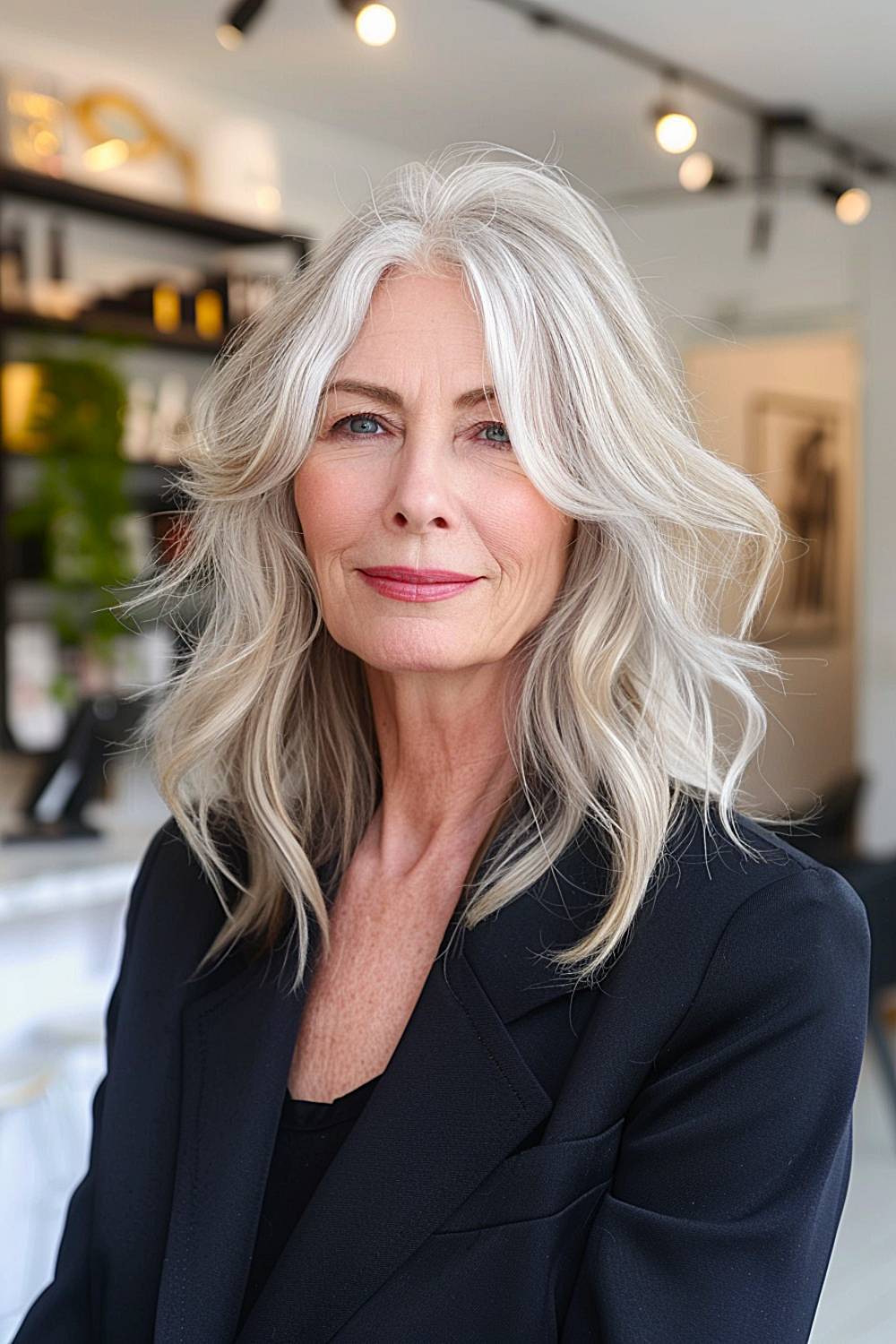 Choppy layered cut for women over 50