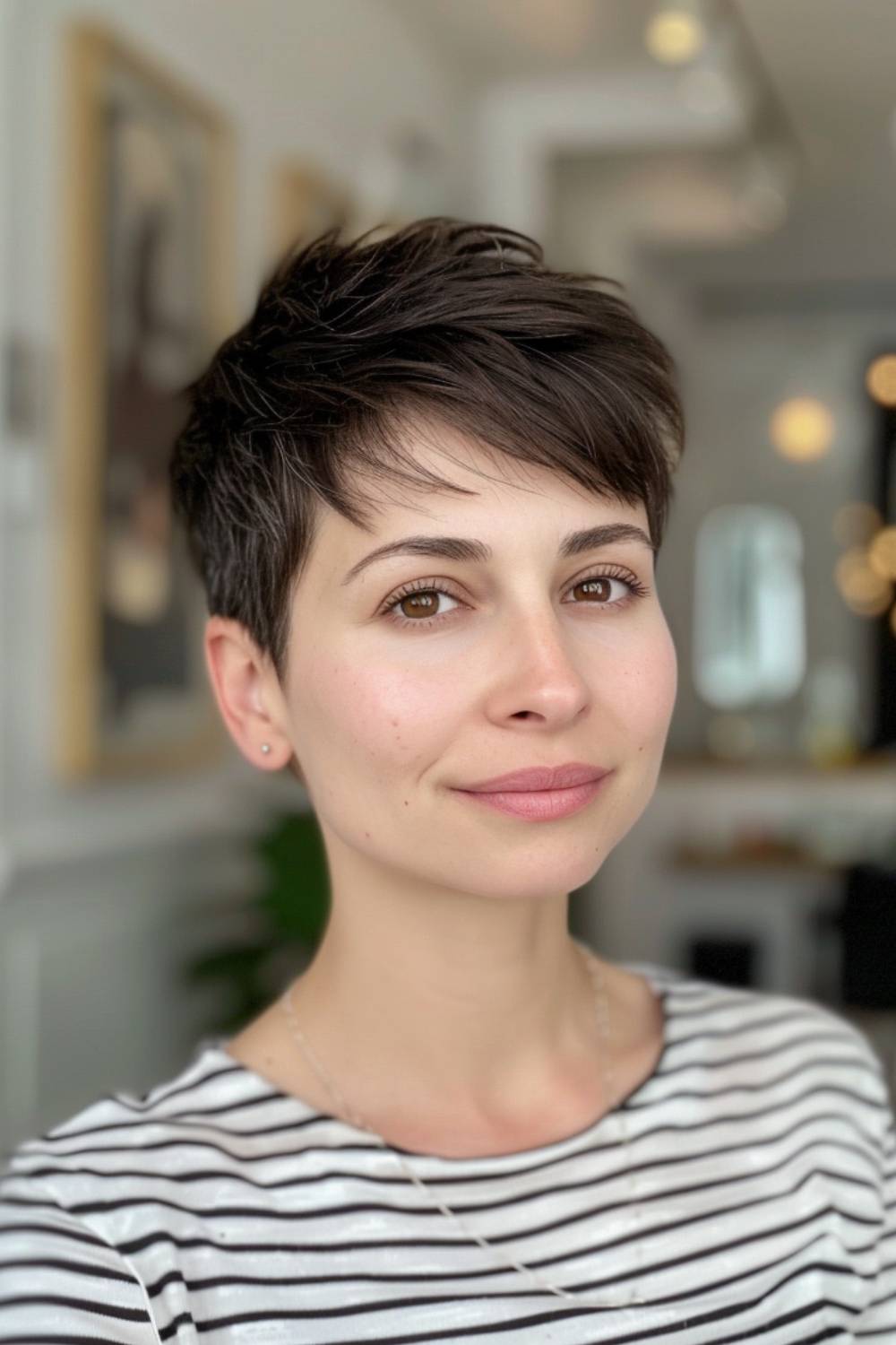 Choppy pixie cut