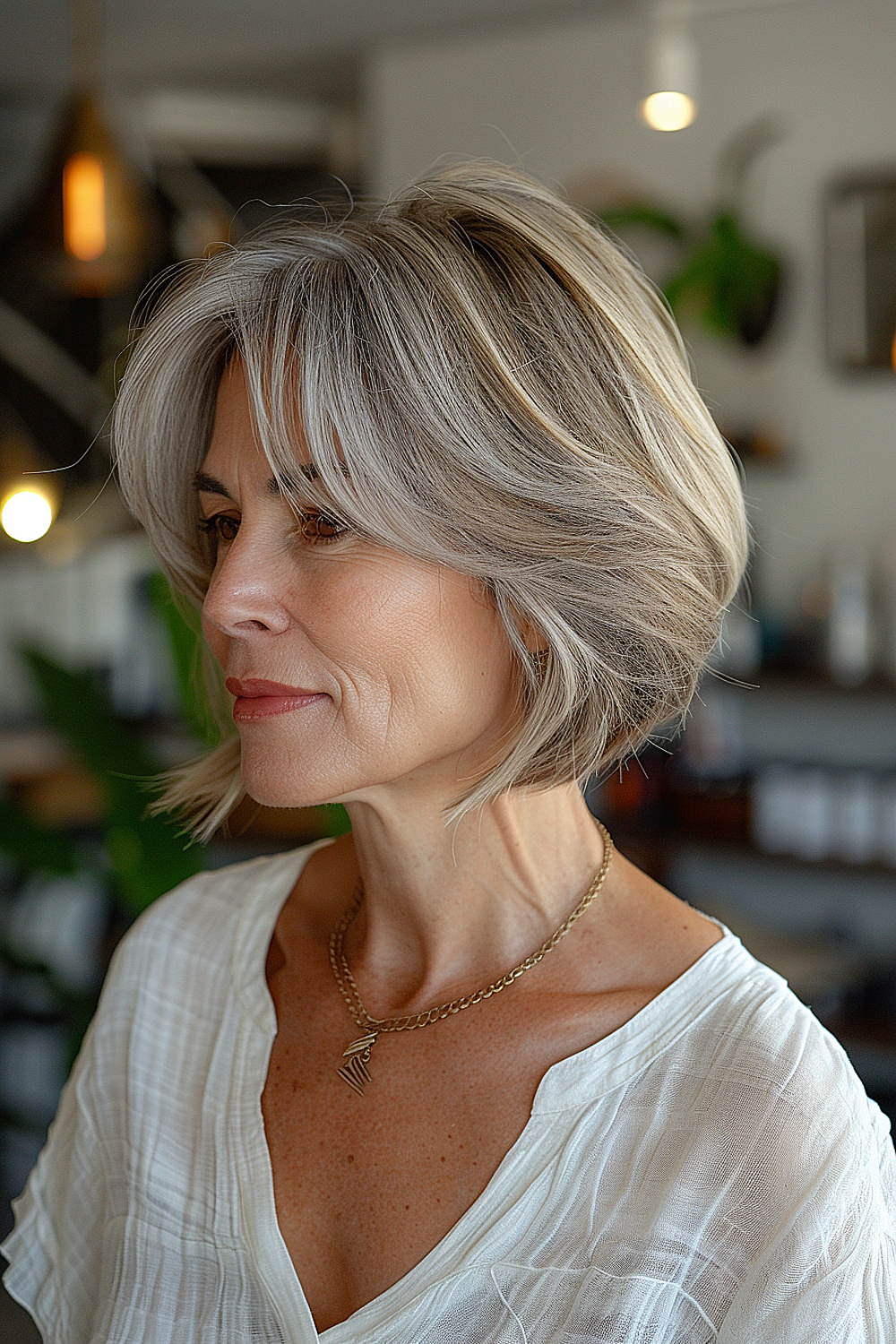 Classic layered bob for sophistication