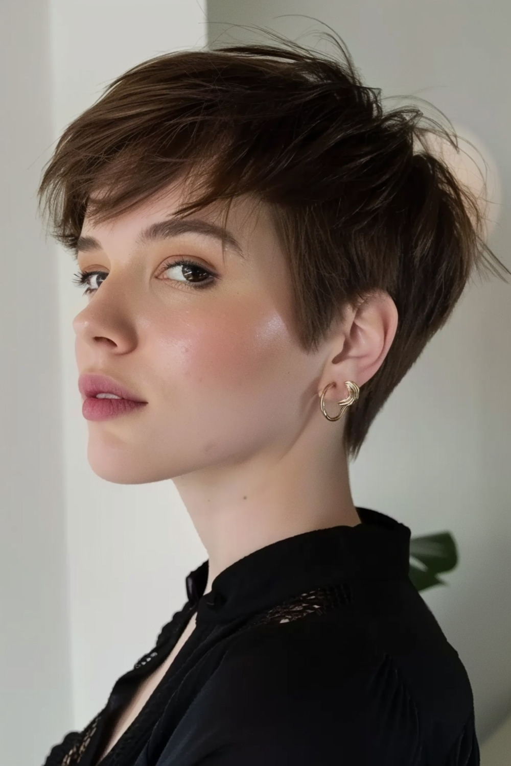 Classic pixie cut with textured layers