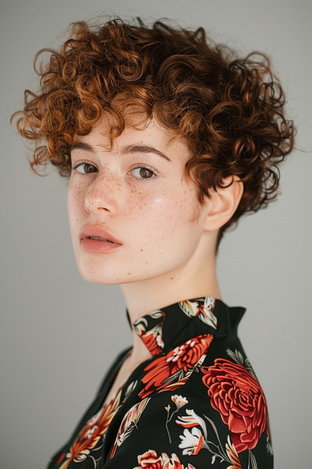 Curly long pixie for natural hair