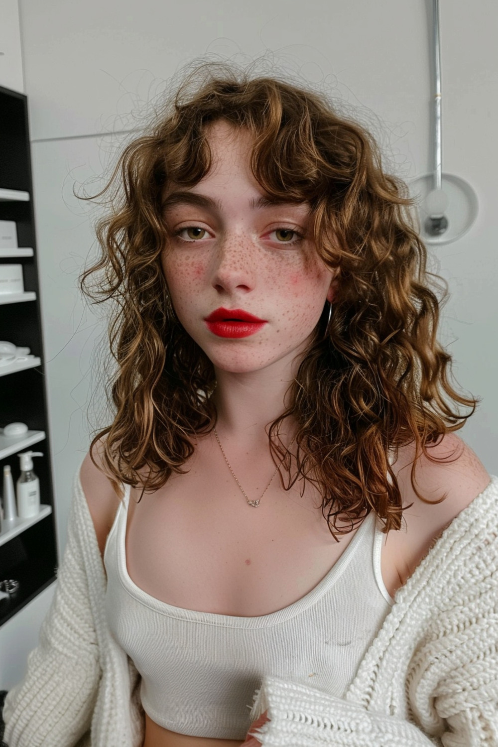 Curtain bangs for curly hair