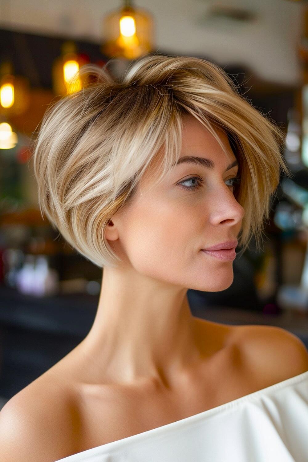 Ear-length layered bob