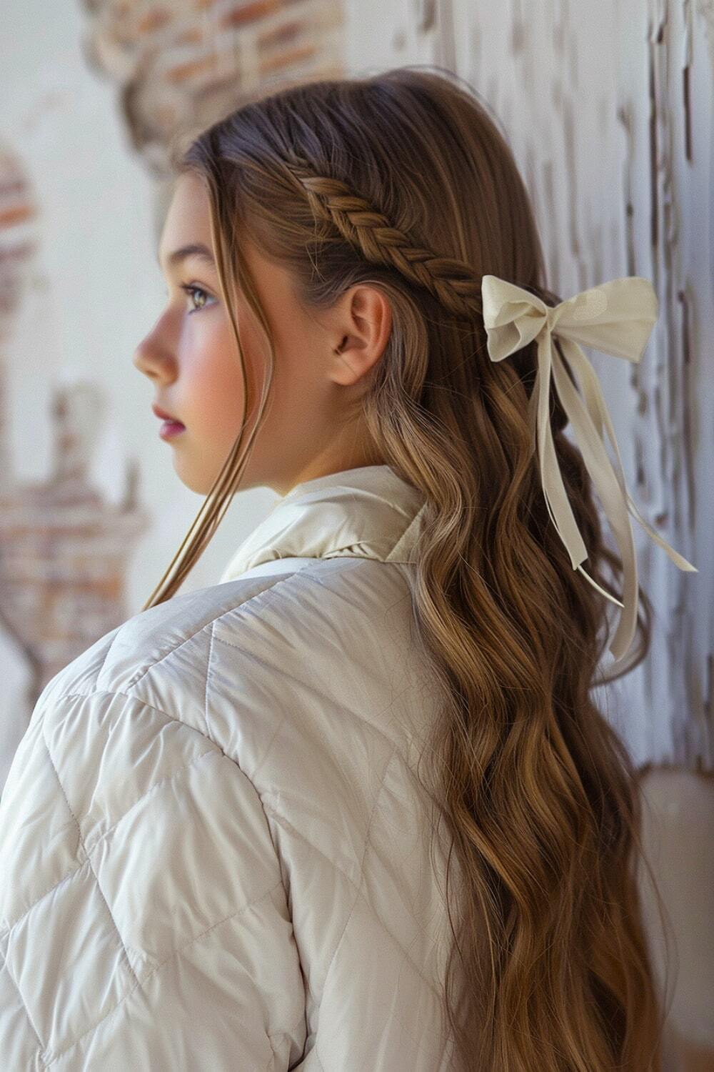 Cute school hairstyle for first day