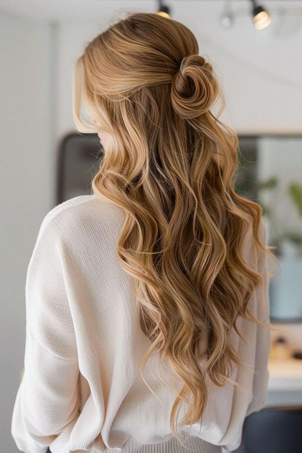 Easy long hair hairstyle