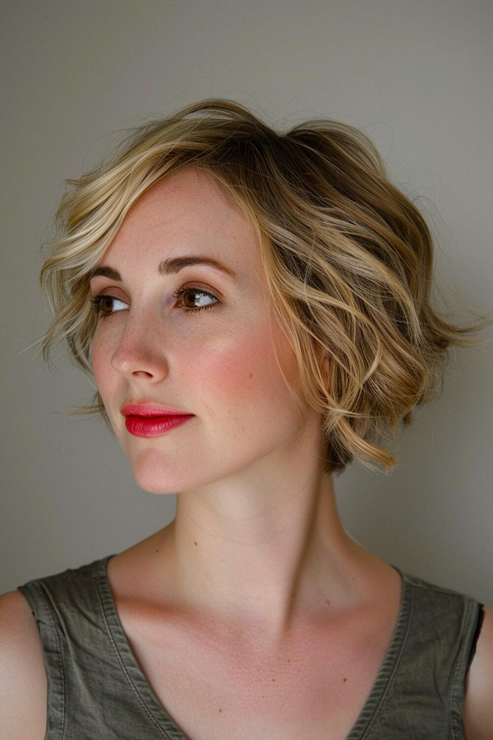 Easy short layered hair