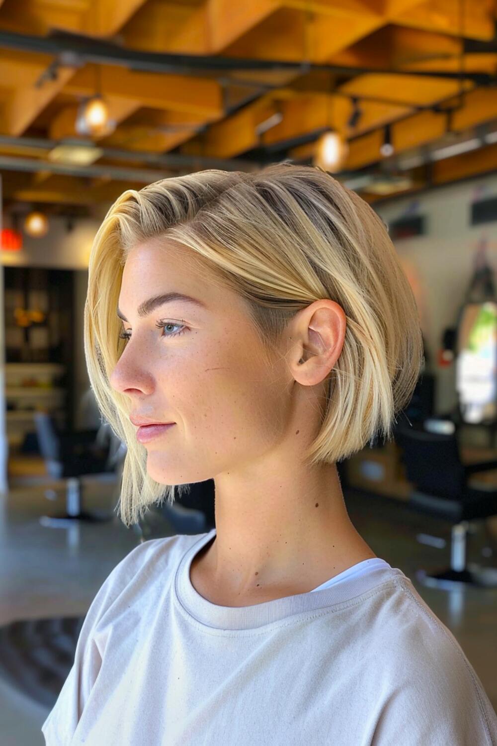 Choppy bob undercut