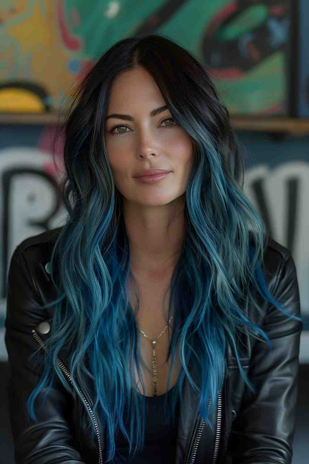 Electric blue ends on dark waves