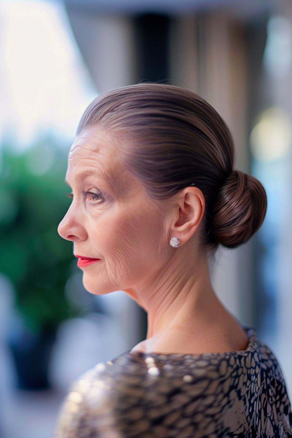 Elegant chignon for special occasions for women over 60