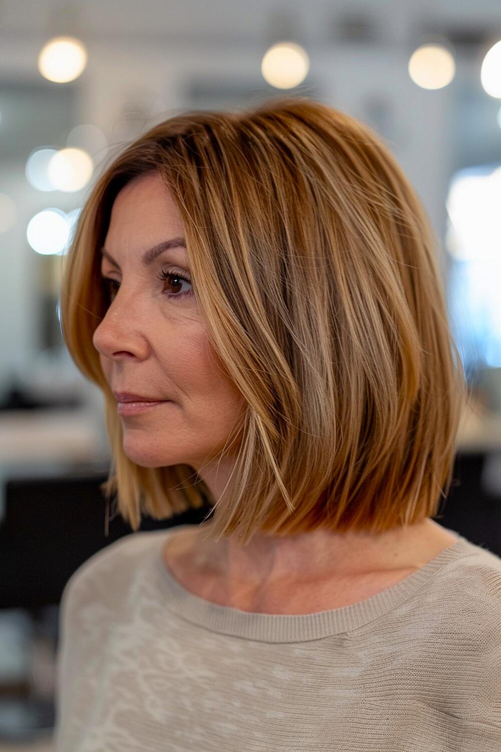 Choppy bob for women over 50 with fine hair