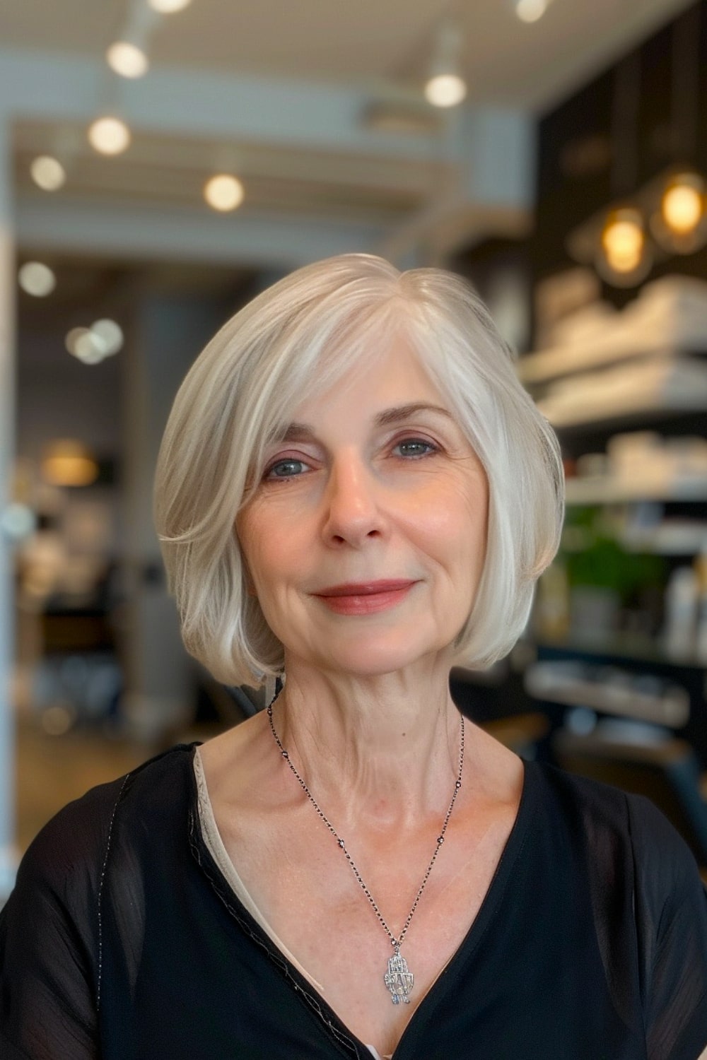 Medium Length Bob for Women Over 60