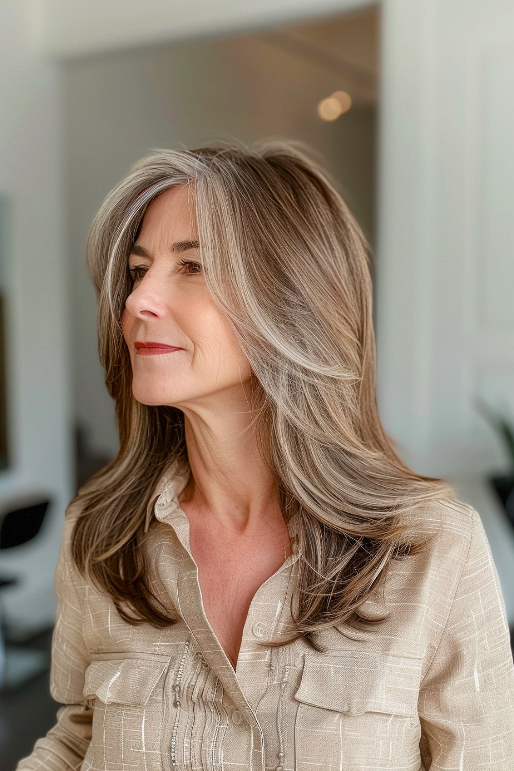 Medium Haircut for Women Over 50