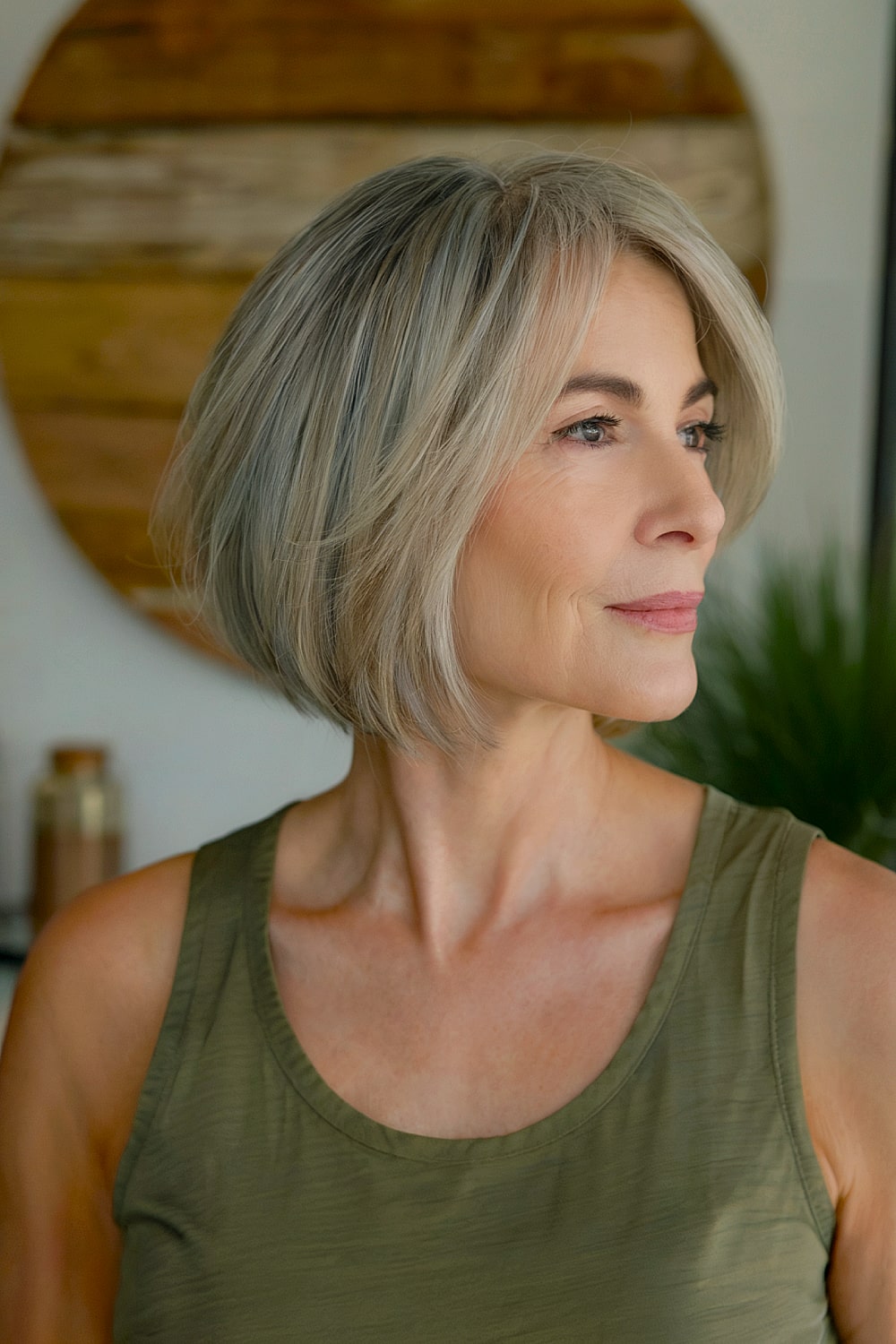 Inverted bob for older women