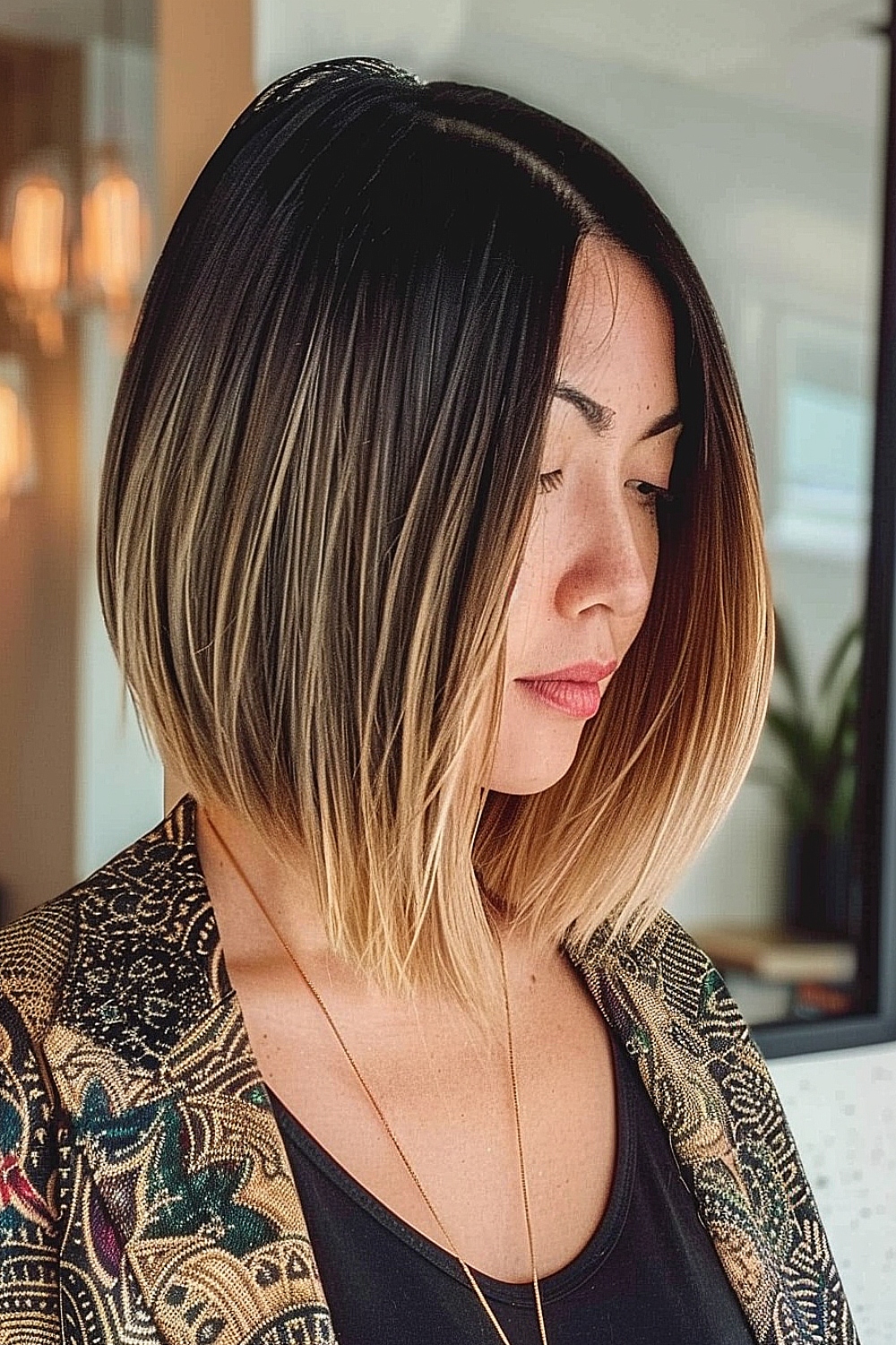 Inverted bob with ombre shades