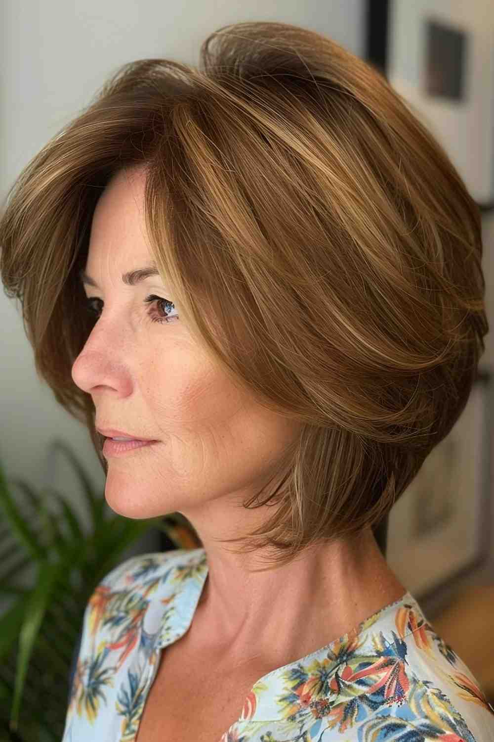 Layered Bob for Women Over 50