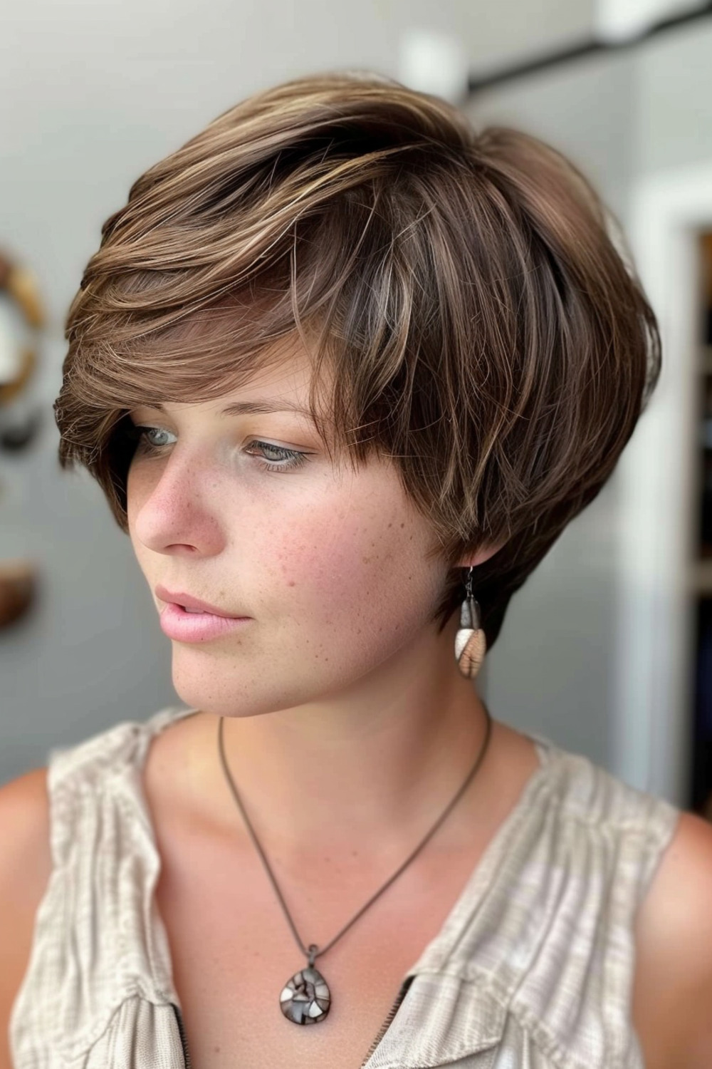 Layered pixie bob