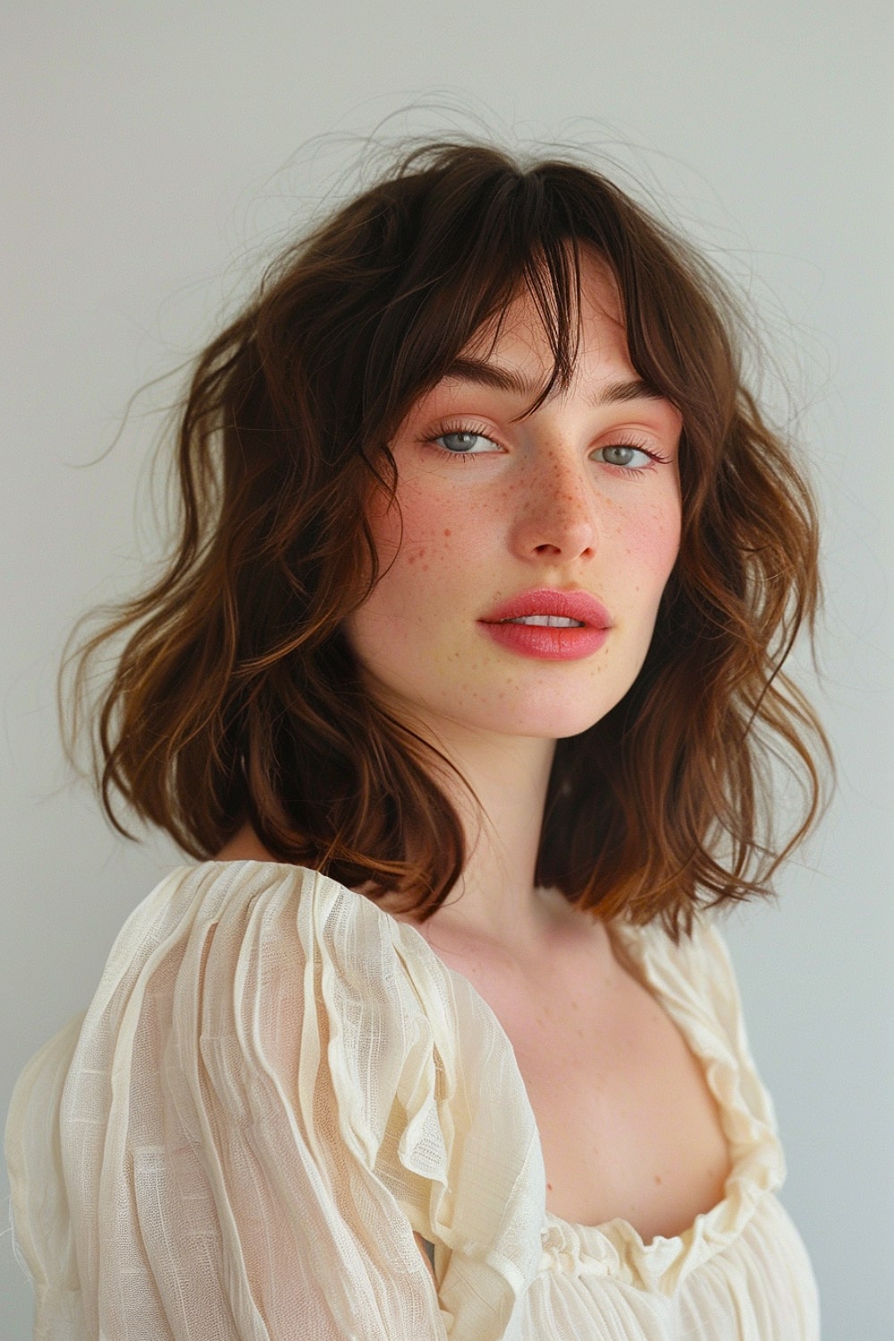 Aesthetic long french bob