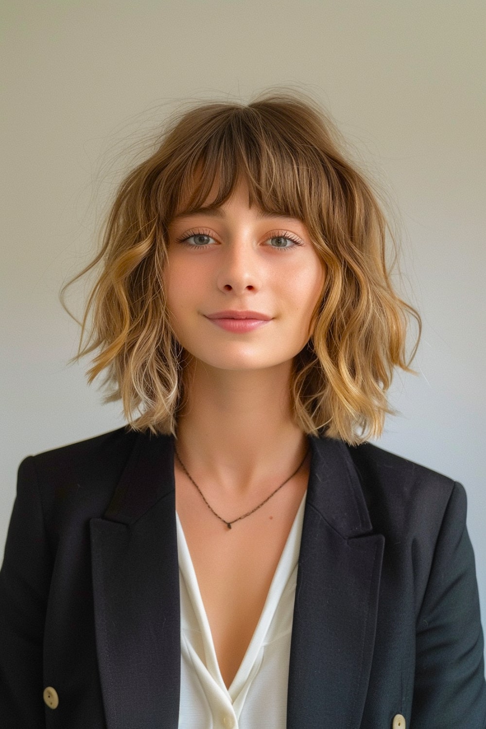 Long french bob with layers