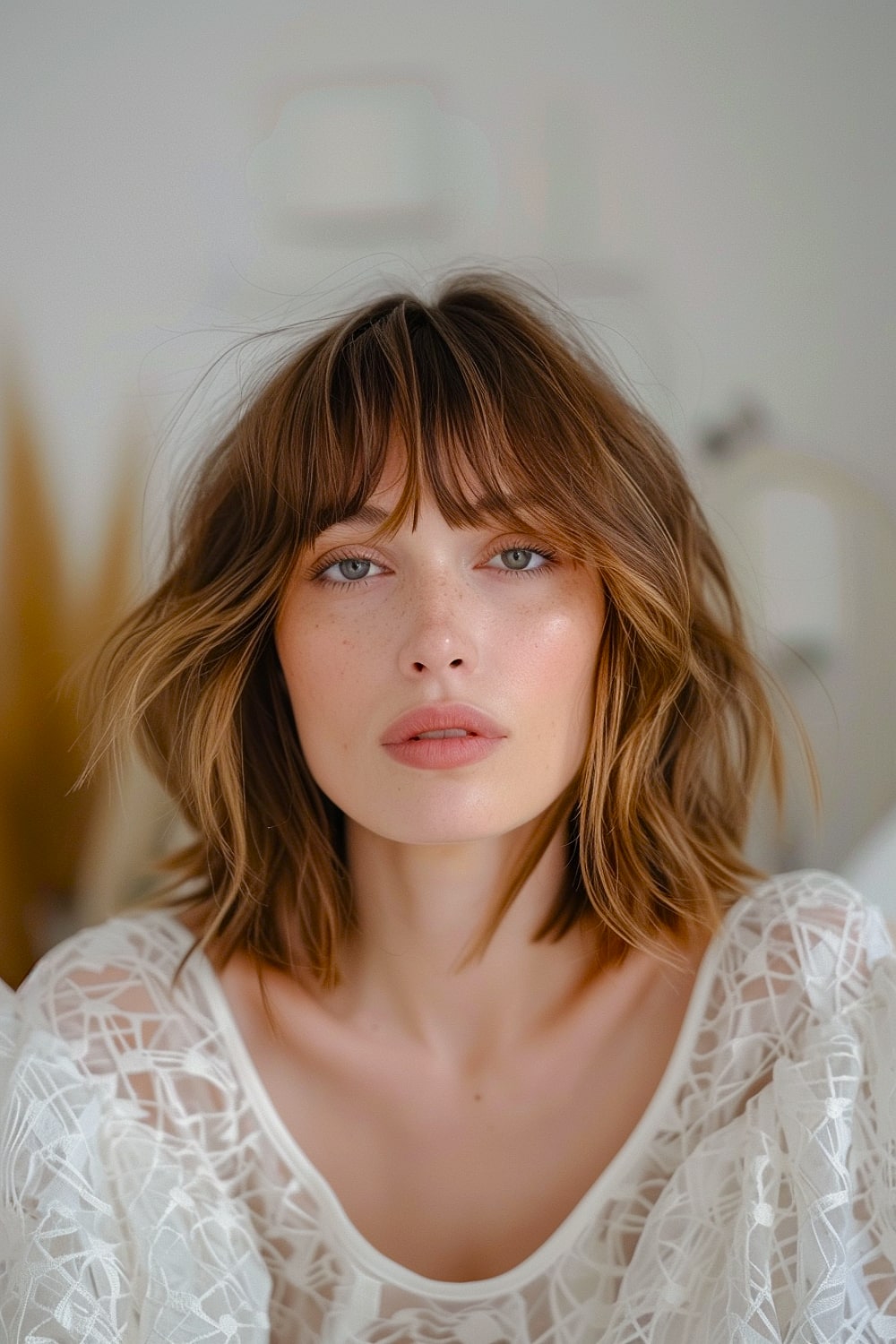 Long french bob with layers