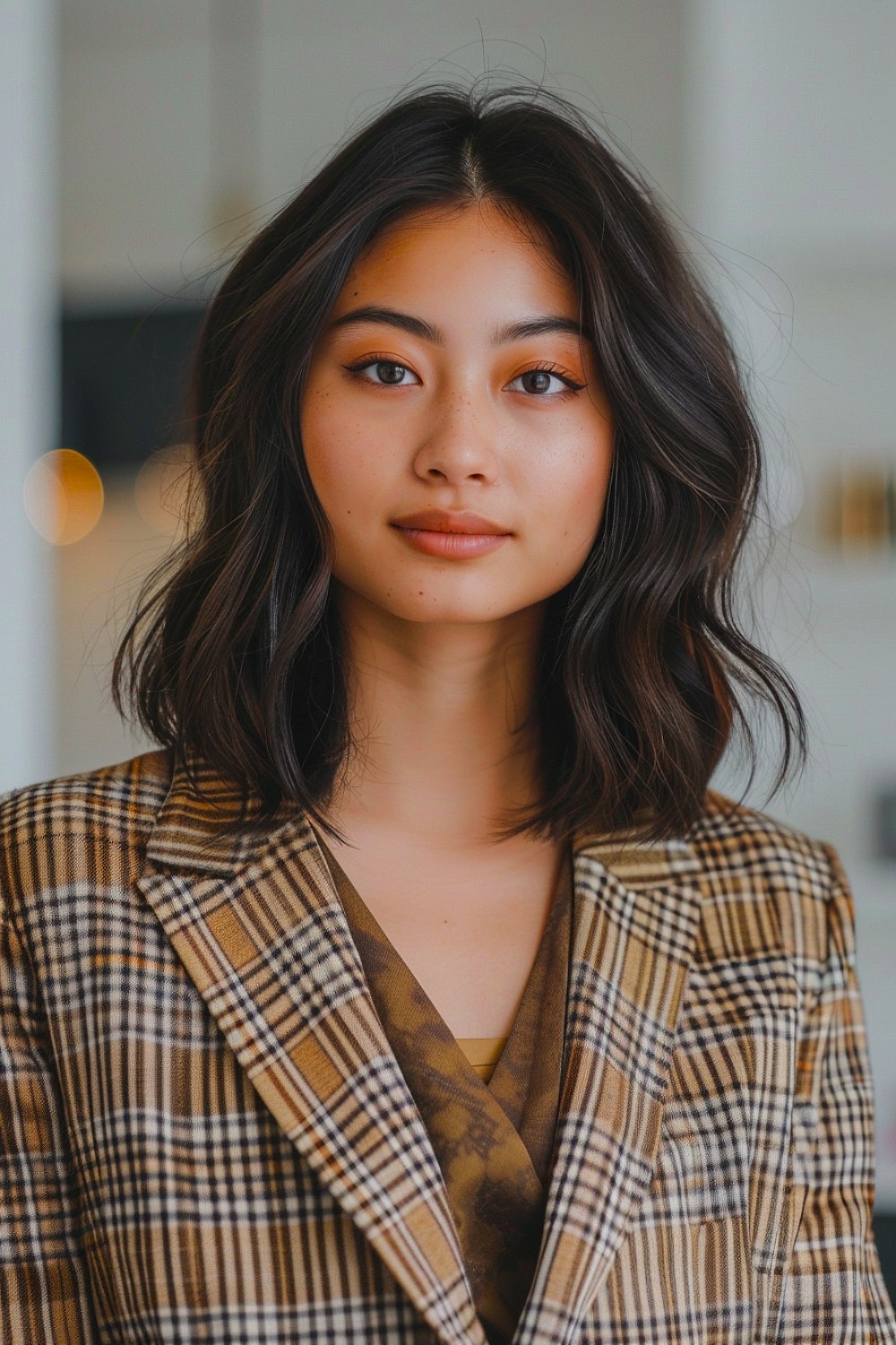 Wavy long french bob