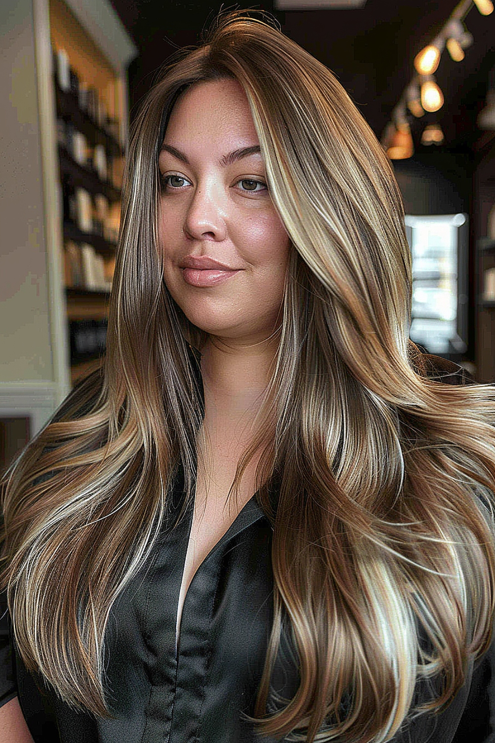 Long graduated layers with subtle highlights