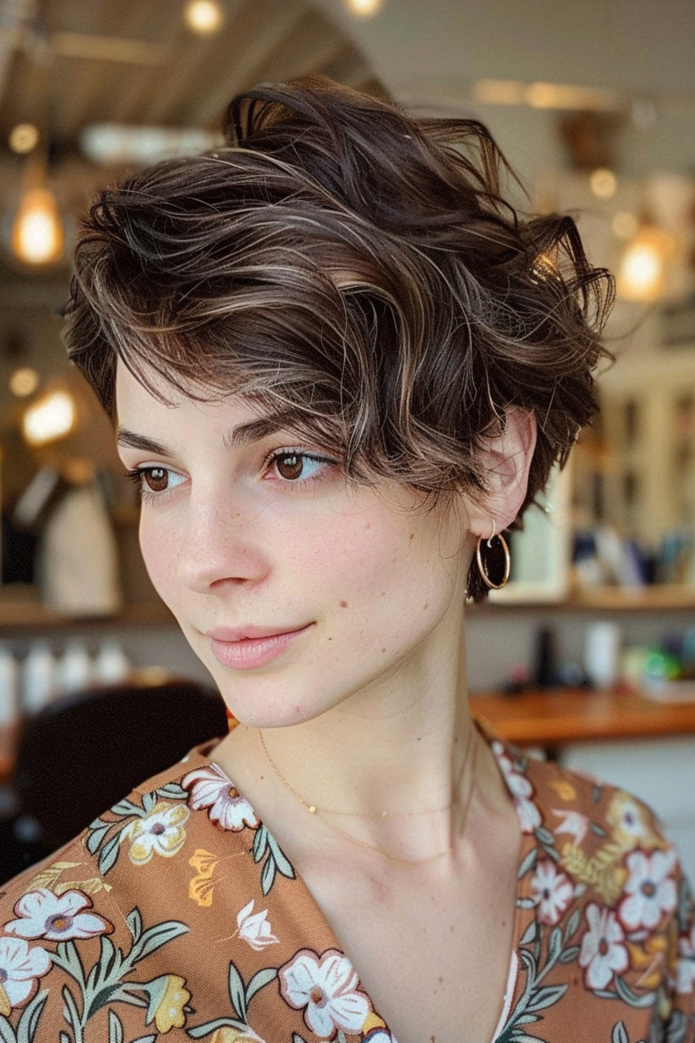 Long pixie with face-framing layers