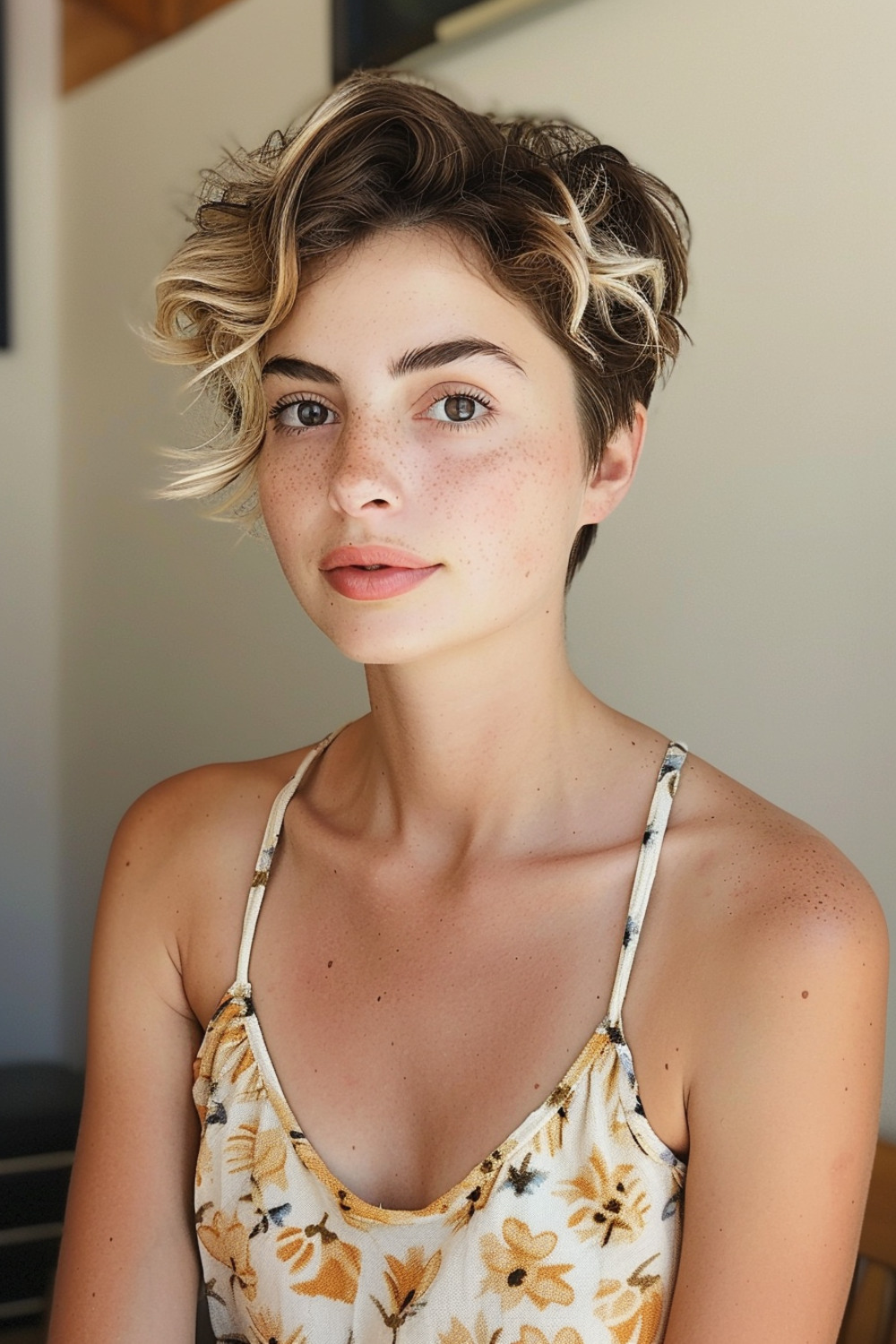 Long pixie with soft waves