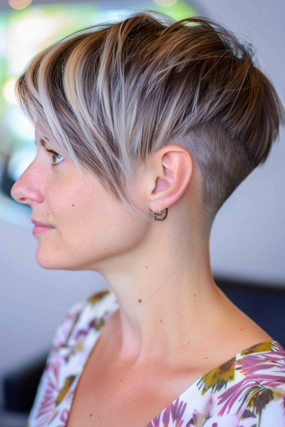 Long pixie with tapered neck