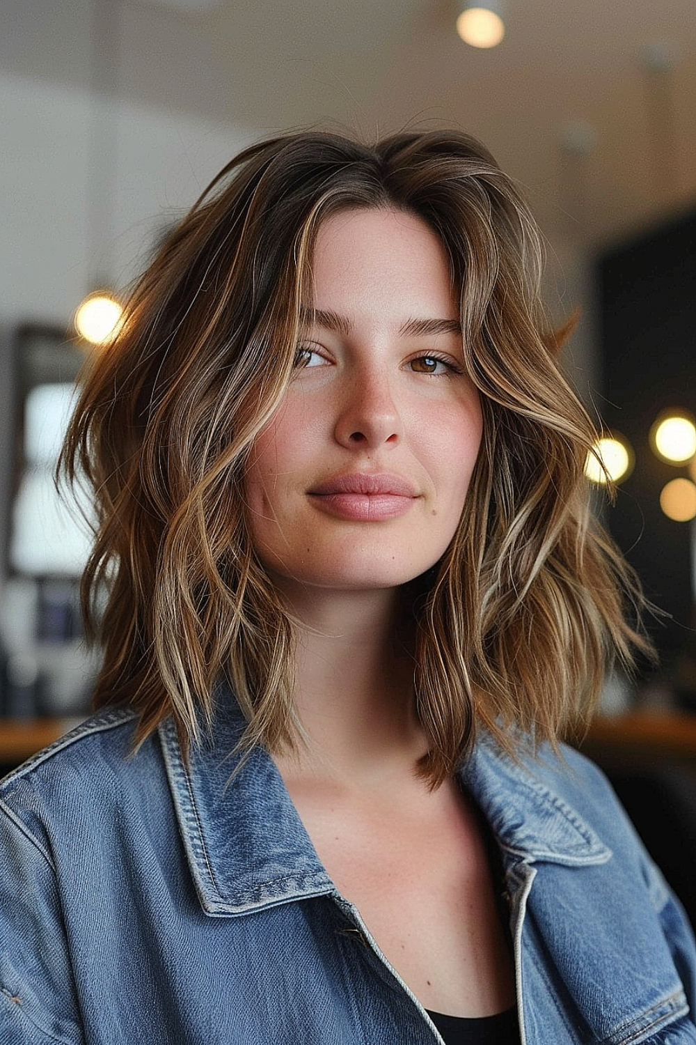 Medium-length layered bob