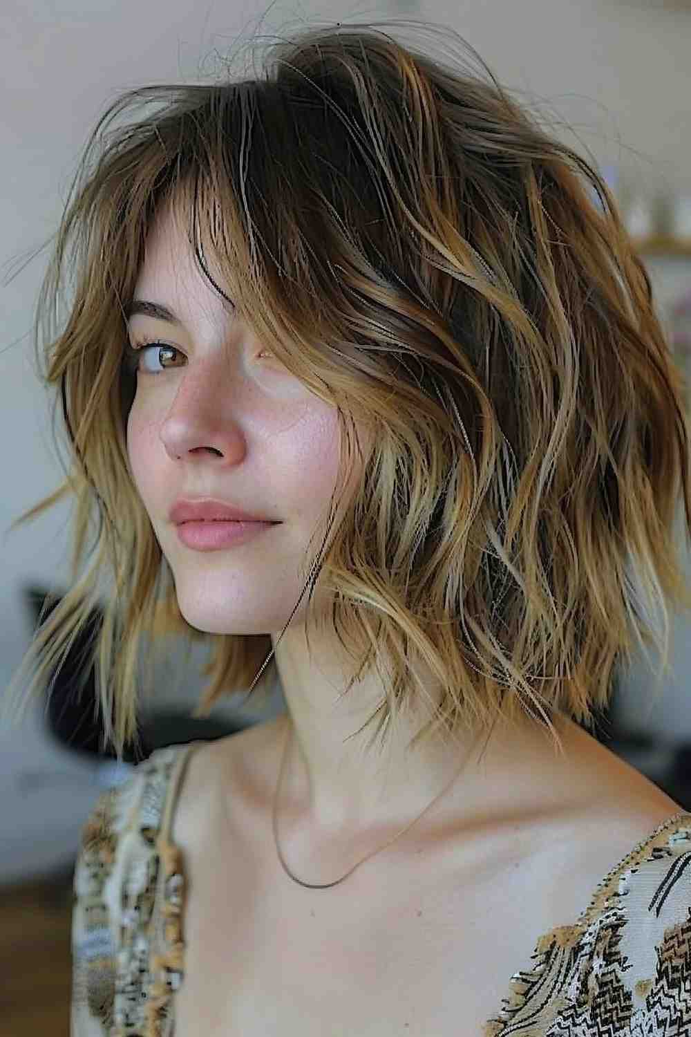 Messy Bob with Carefree Layers