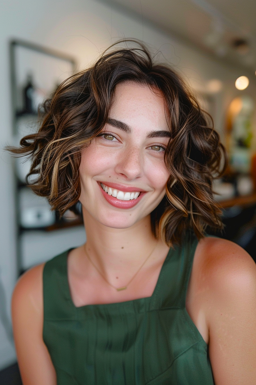 Messy short hair for women