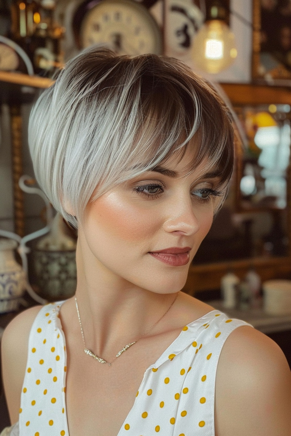 Pixie bob with bangs