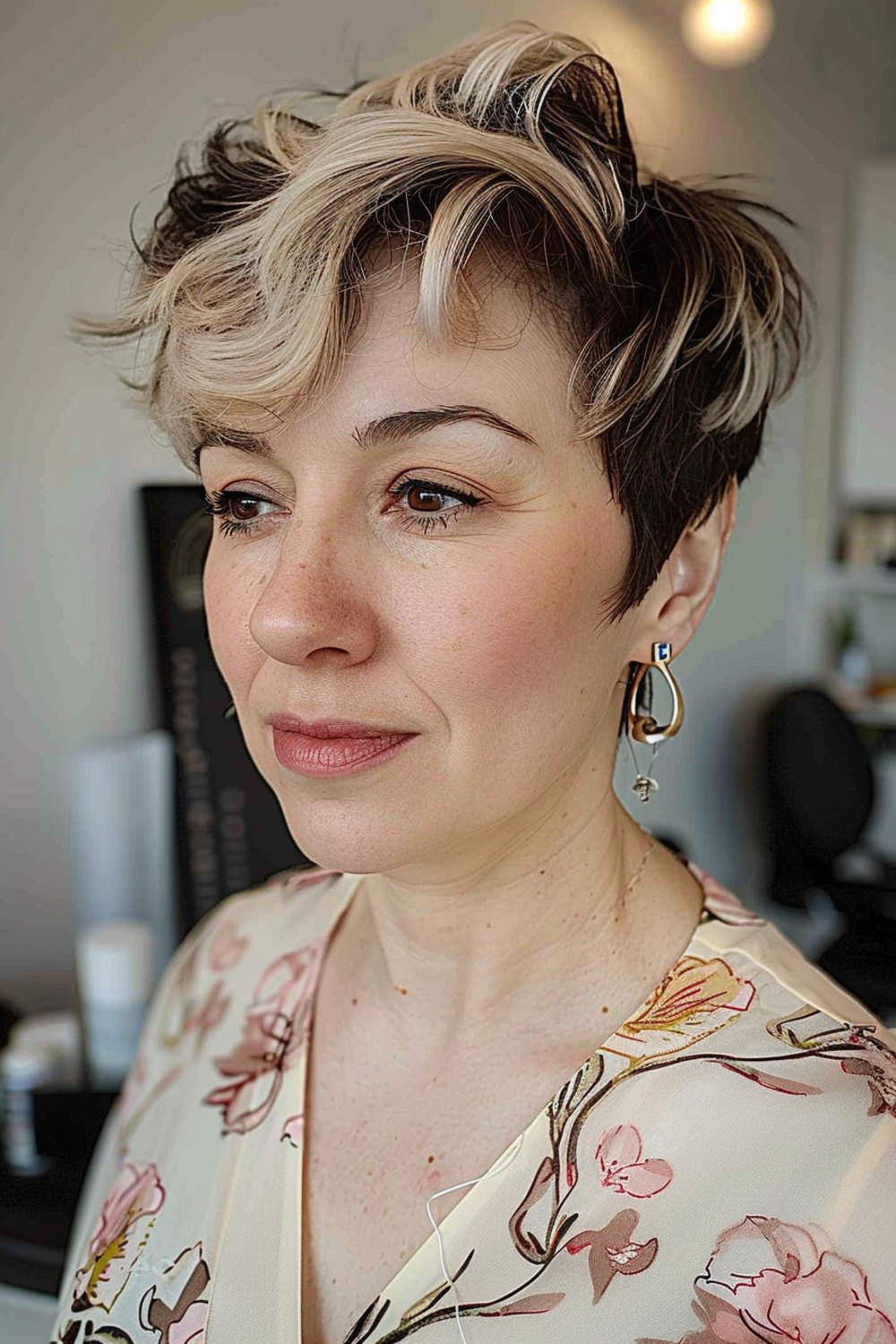 Pixie haircut with soft waves