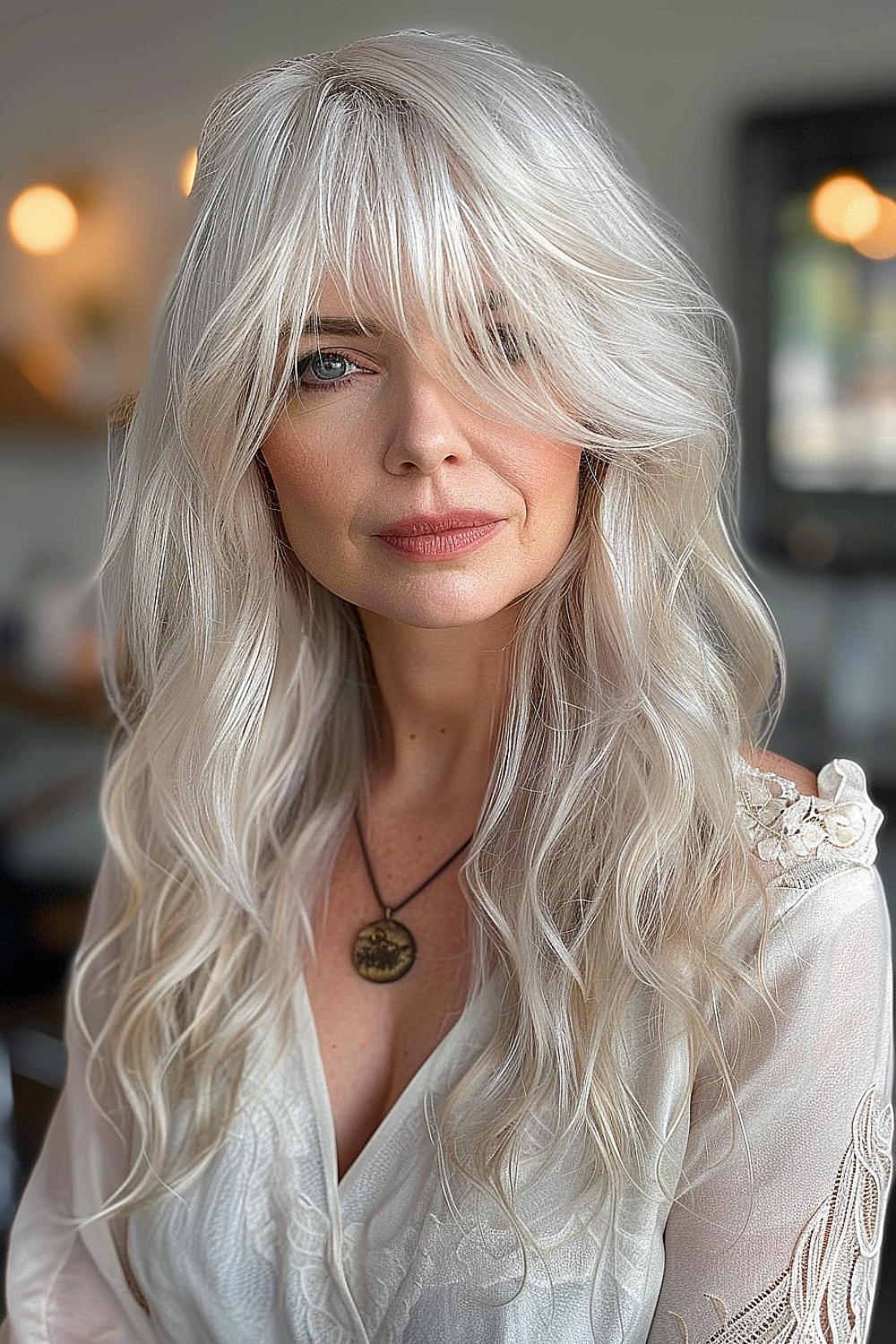 Platinum blonde beach waves