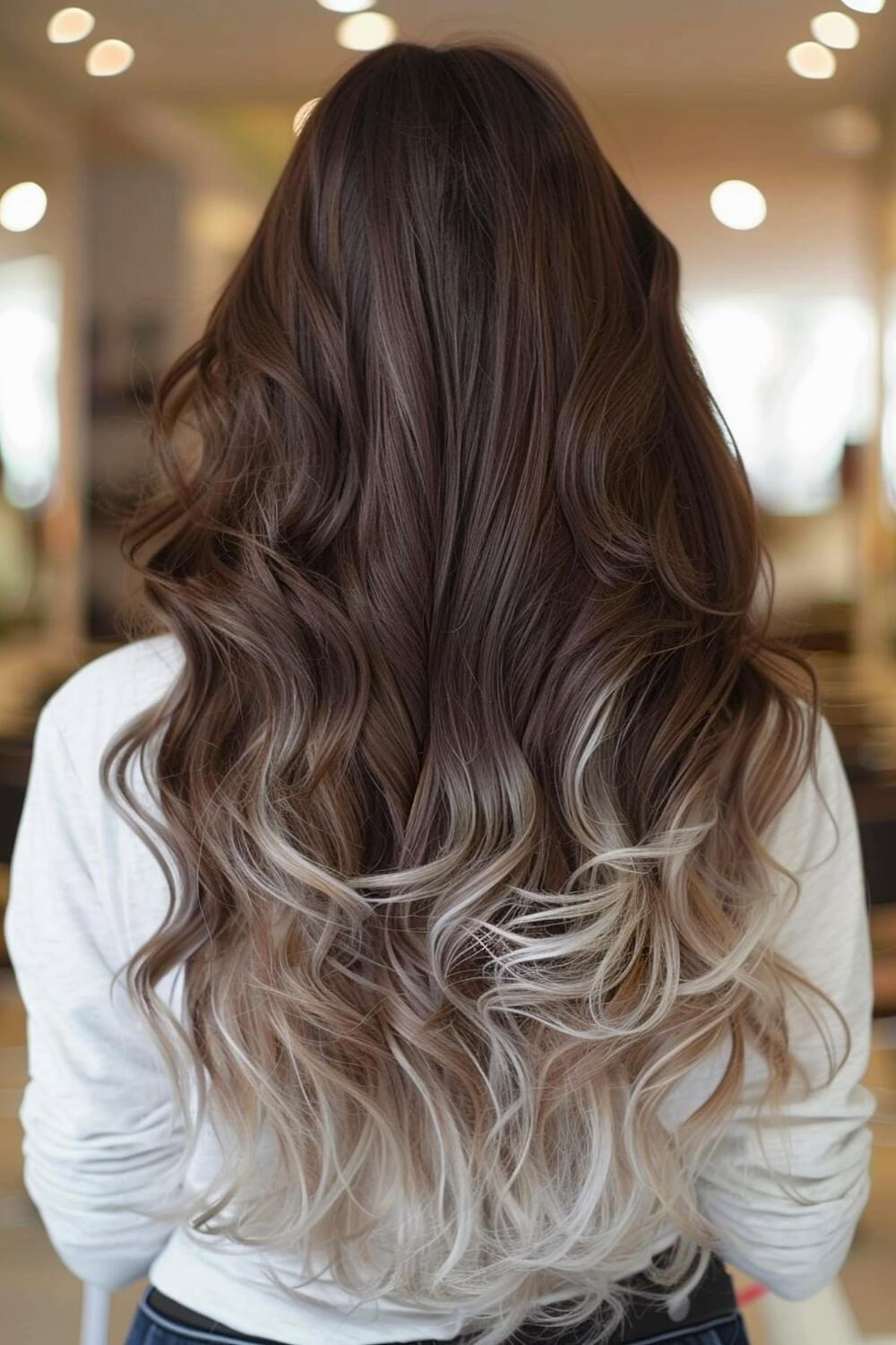 Ombre dip dye for brunettes