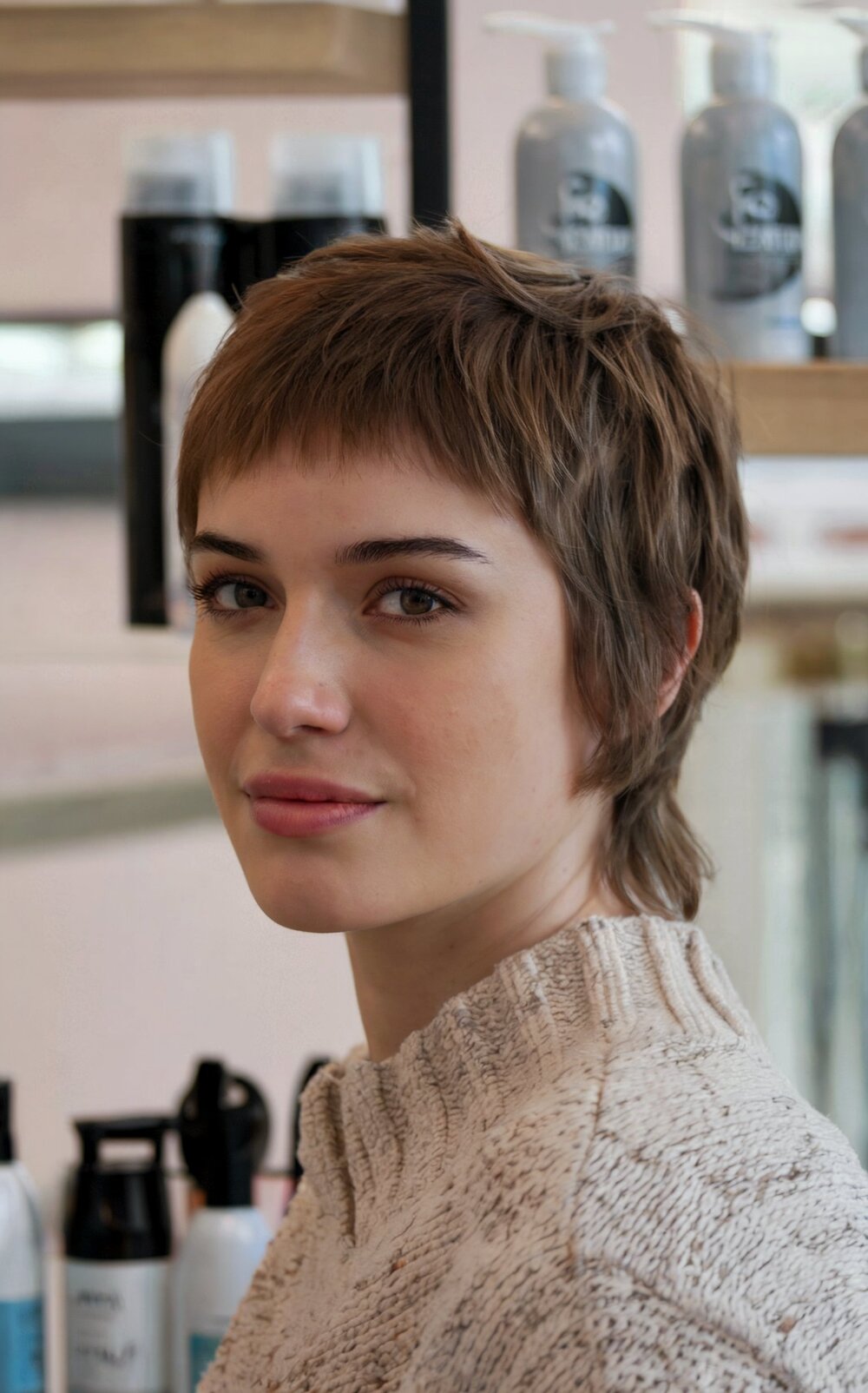 Shag pixie cut for straight hair