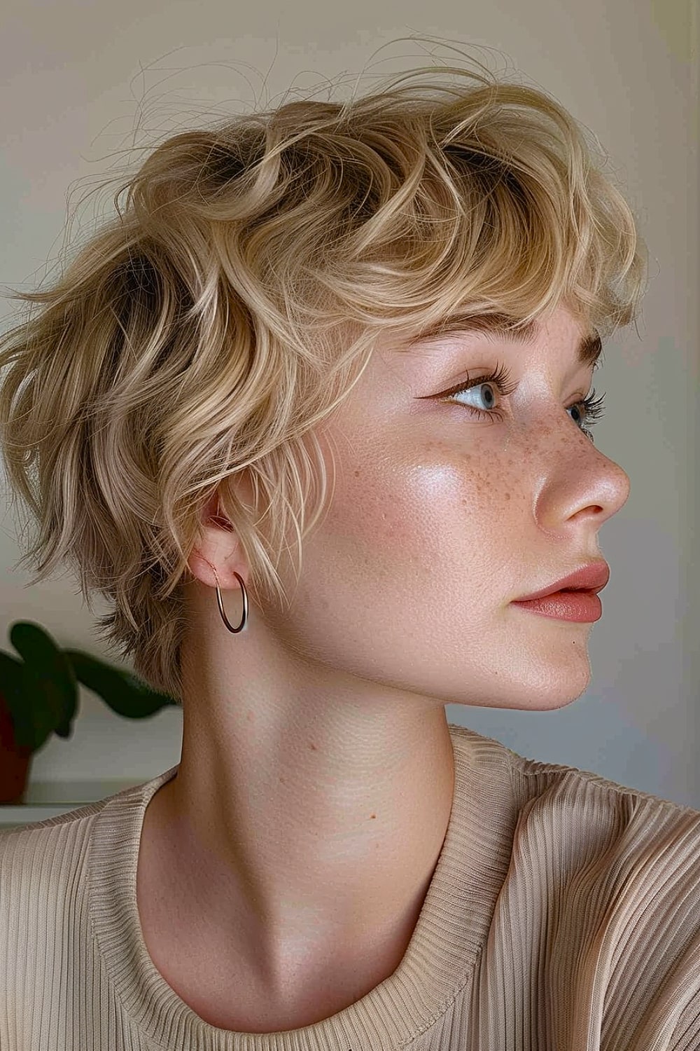 Shag pixie cut for wavy hair