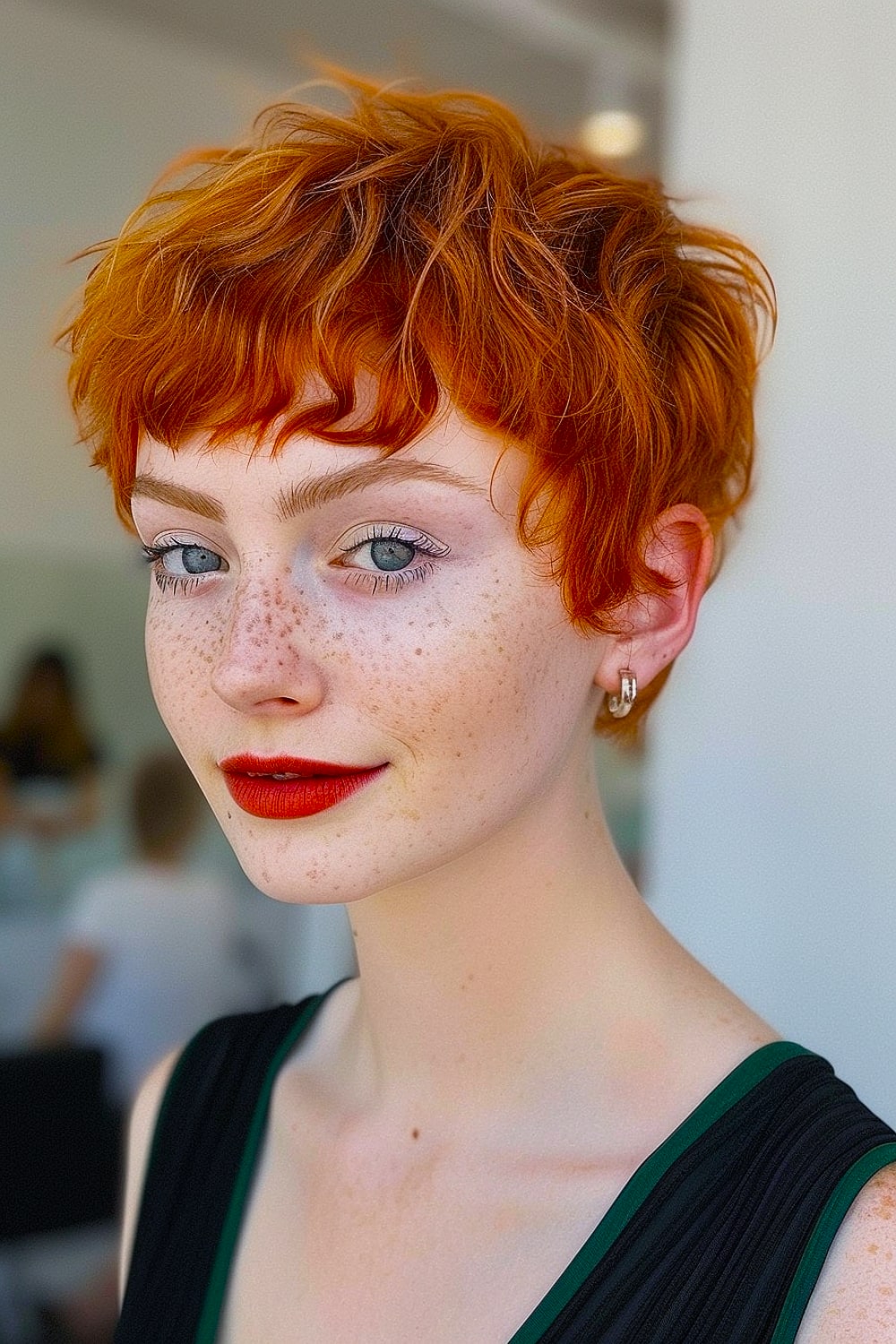 Ginger shag pixie cut