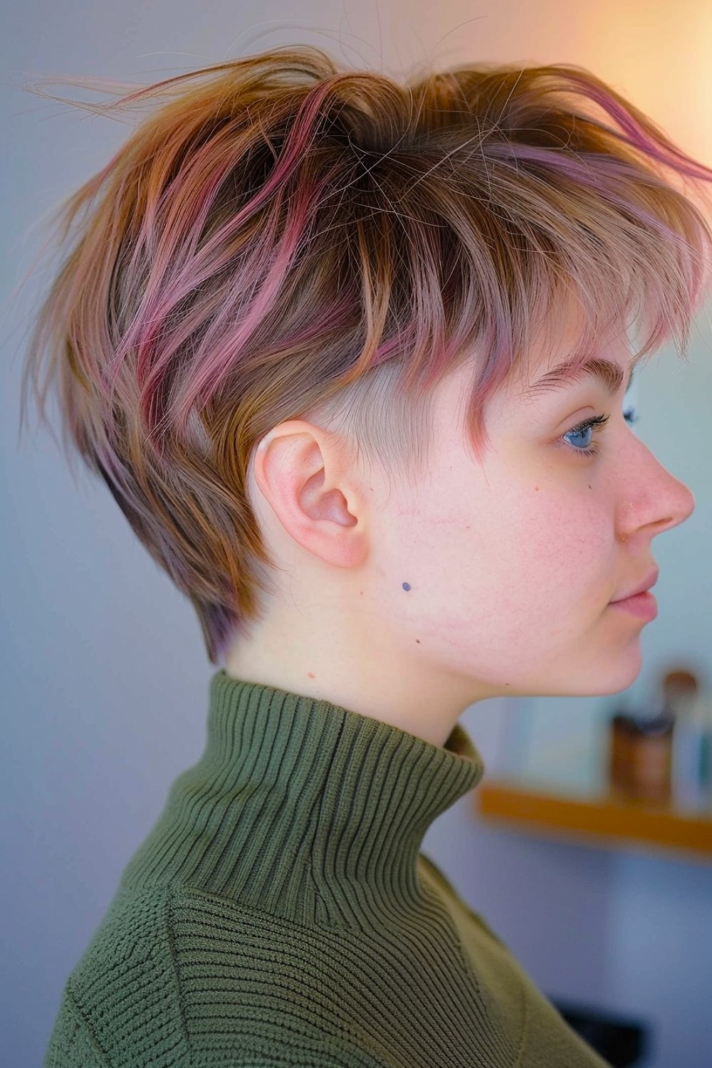 Shag pixie cut with undercut