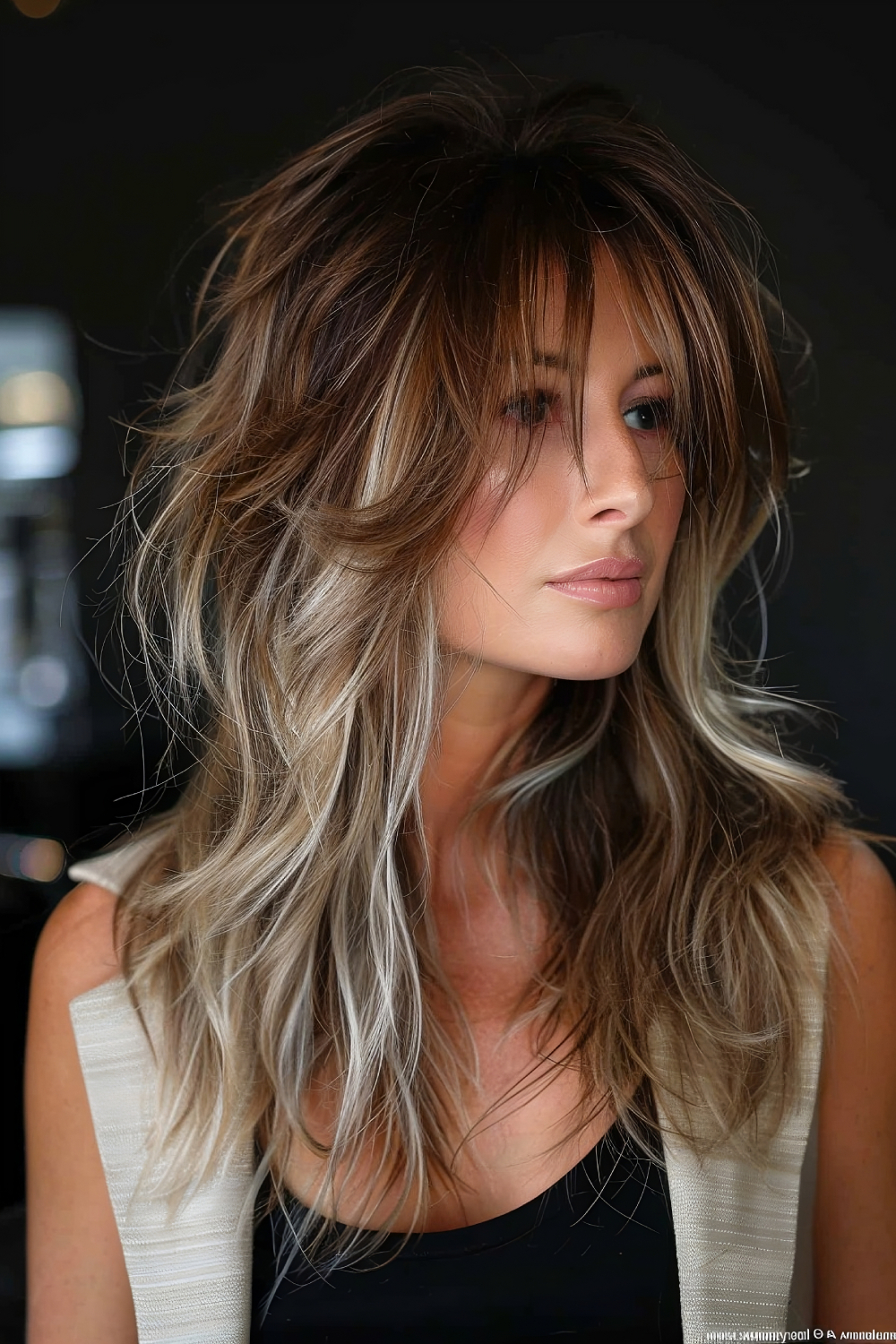 Shaggy layers with soft balayage